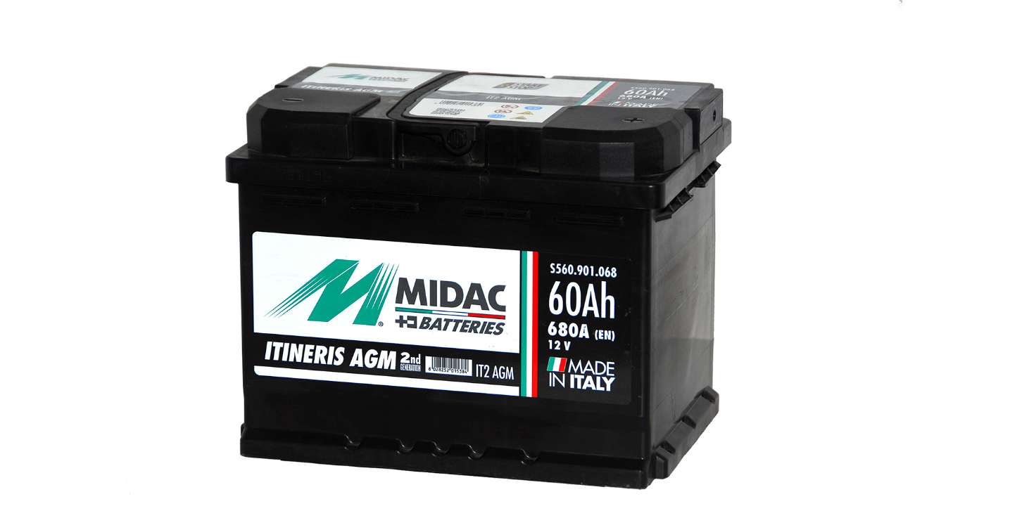Midac Itineris IT2 AGM Start-Stop 60Ah 680A о.п.