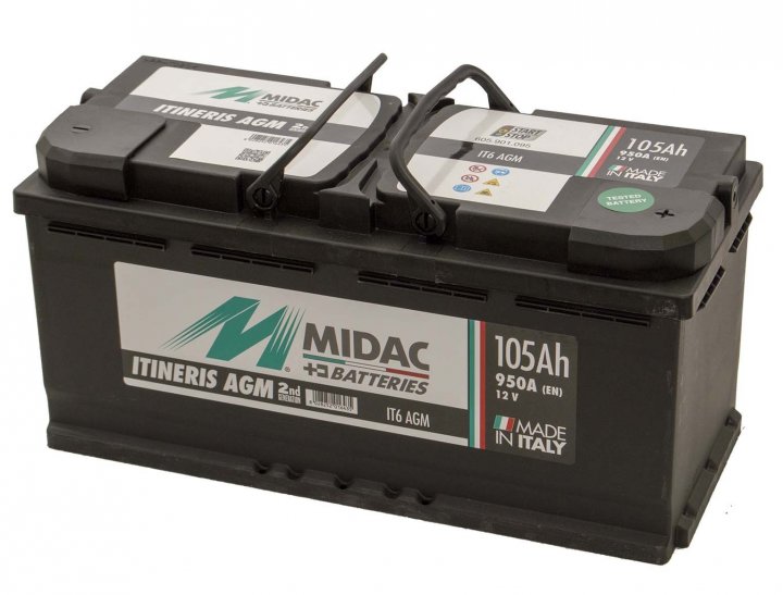 Midac Itineris IT6 AGM Start-Stop 105Ah 950A о.п.